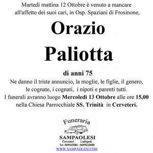 ORAZIO PALIOTTA di anni 75