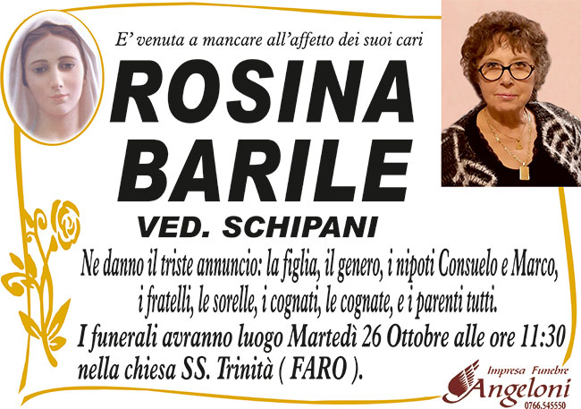 ROSINA BARILE ved. SCHIPANI