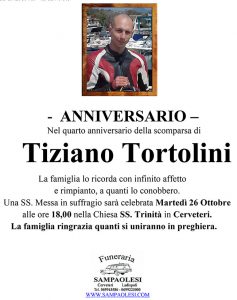 TIZIANO TORTOLINI – Anniversario