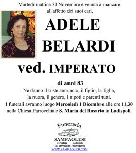 ADELE BELARDI ved. IMPERATO di anni 83