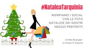 Le vetrine e gli addobbi dei negozi sui social con l’hashtag #nataletarquinia
