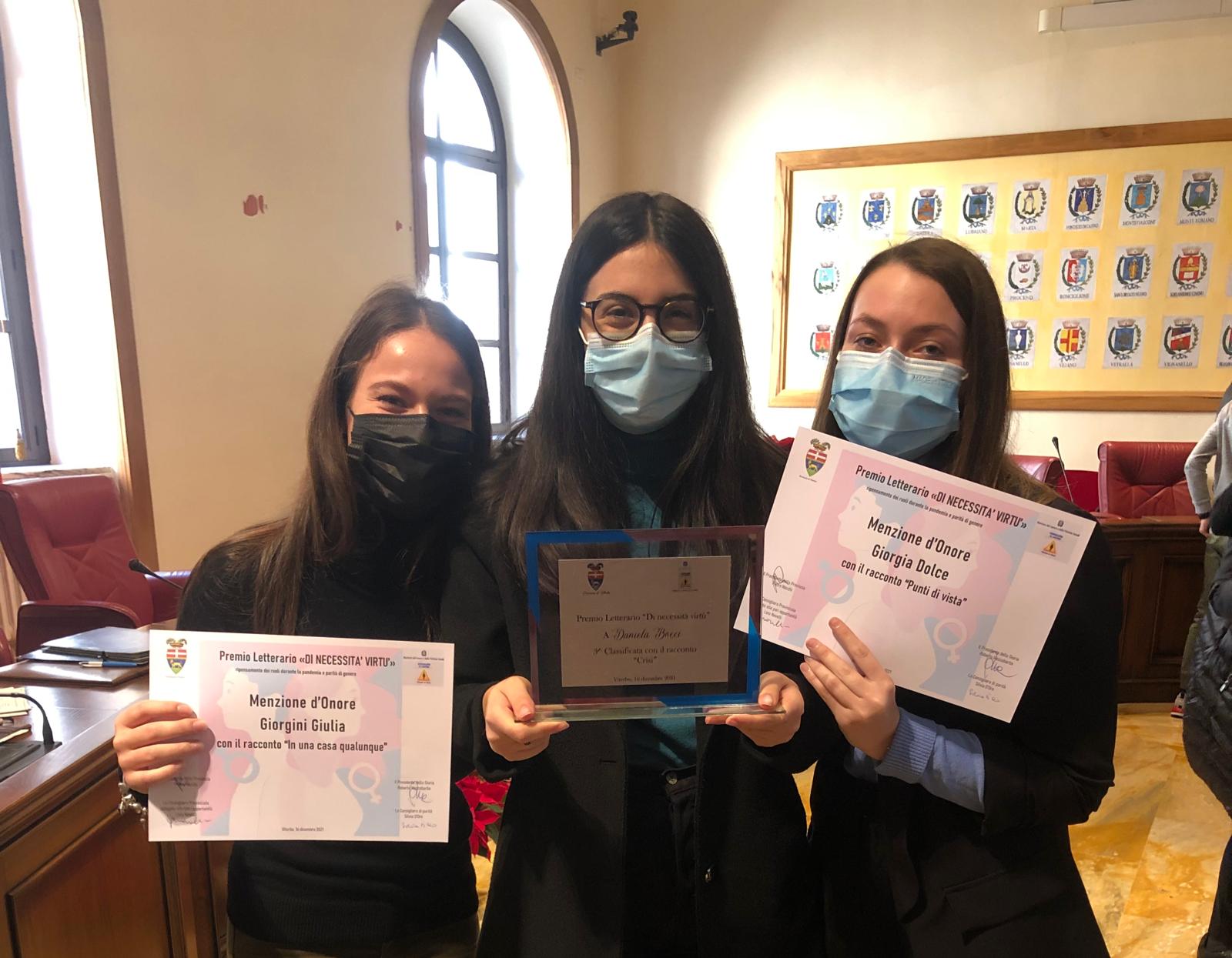 Al concorso provinciale “Di Necessità virtù” su 8 finalisti tre le ragazze del Cardarelli di Tarquinia