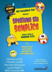Nuovo sala Gassman, sul palco la commedia ”Speriamo che sia semplice”