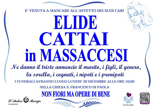 ELIDE CATTAI in MASSACCESI