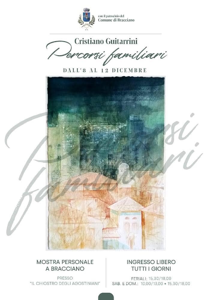 Bracciano: al Chiostro degli Agostiniani la personale di Cristiano Guitarrini
