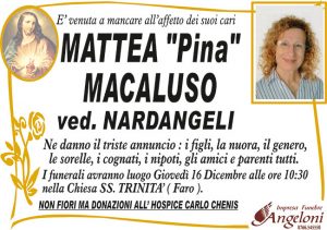 MATTEA “PINA” MACALUSO ved. NARDANGELI