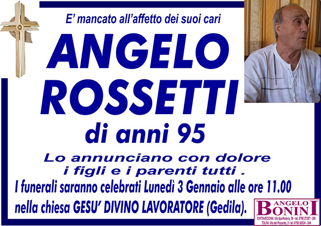 ANGELO ROSSETTI di anni 95