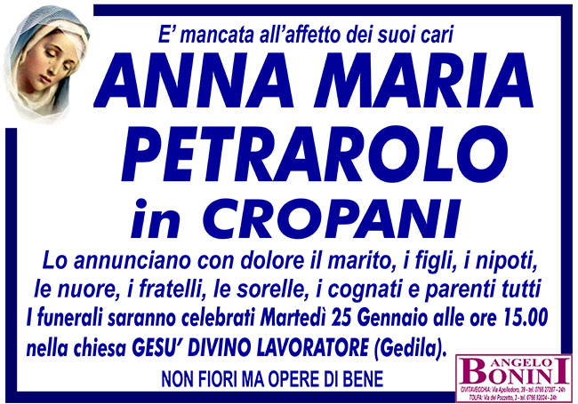 ANNA MARIA PETRAOLO in CROPANI