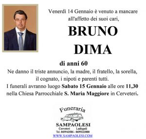 BRUNO DIMA di anni 60