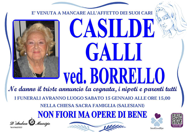 CASILDE GALLI ved. BORRELLO