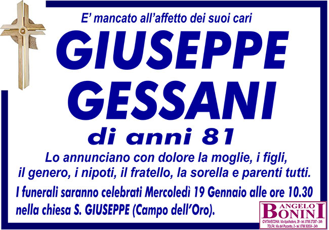 GIUSEPPE GESSANI di anni 81