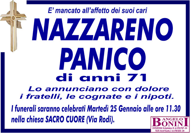 NAZZARENO PANICO di anni 71