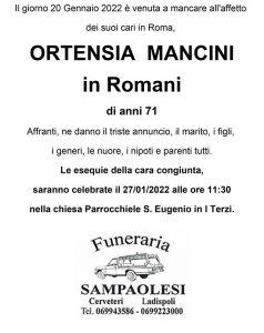 ORTENSIA MANCINI in ROMANI di anni 71