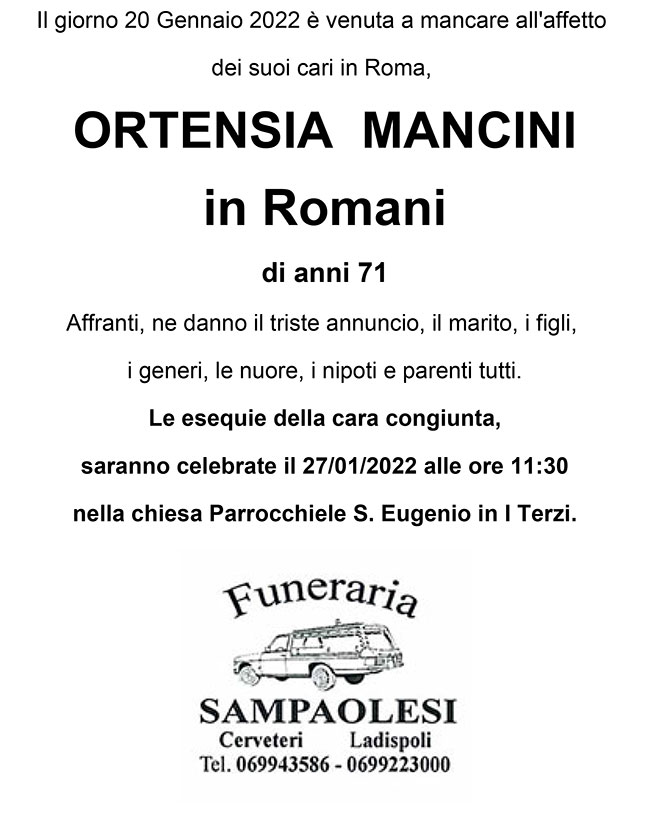 ORTENSIA MANCINI in ROMANI di anni 71