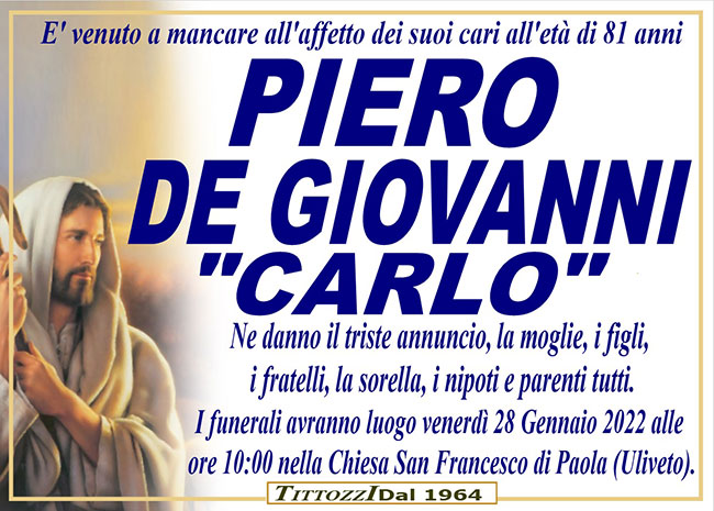 PIERO DE GIOVANNI “CARLO”