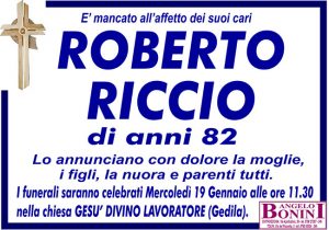 ROBERTO RICCIO di anni 82