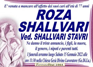 ROZA SHALLVARI ved. SHALLVARI STAVRI