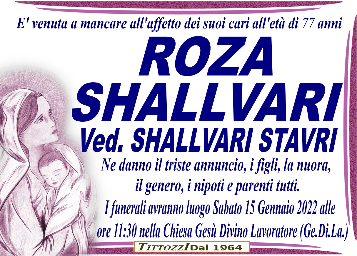 ROZA SHALLVARI ved. SHALLVARI STAVRI