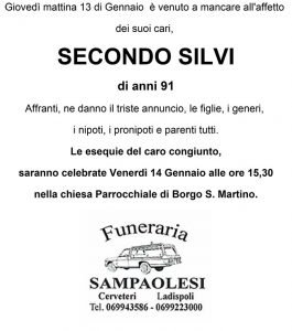 SECONDO SILVI di anni 91