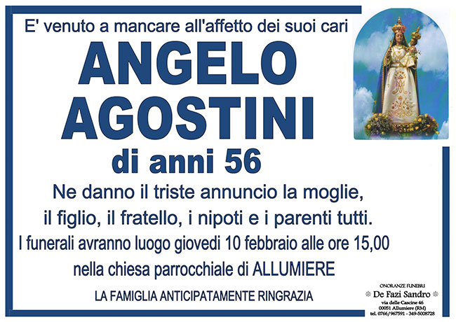 ANGELO AGOSTINI di anni 56