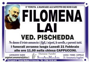 FILOMENA LAI ved. PISCHEDDA