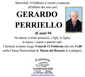 GERARDO PERRIELLO di anni 94