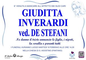 GIUDITTA INVERARDI ved. DE STEFANI