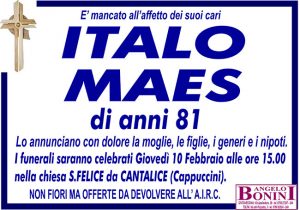 ITALO MAES di anni 81
