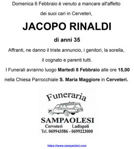 JACOPO RINALDI di anni 35