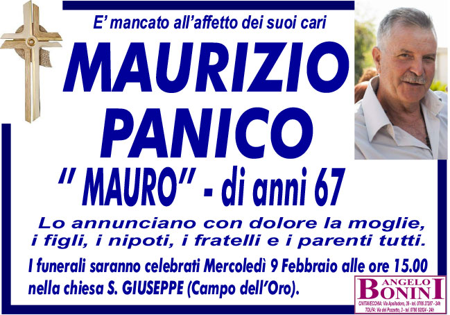 MAURIZIO PANICO “MAURO” di anni 67