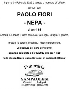 PAOLO FIORI (NEPA) di anni 68