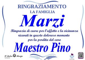 Maestro PINO MARZI – Ringraziamento