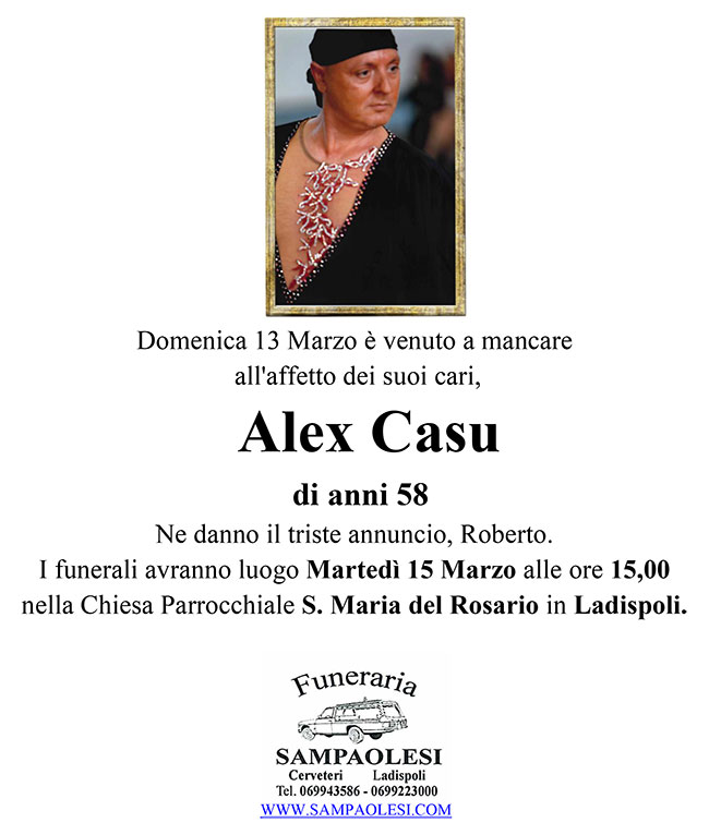 ALEX CASU di anni 58