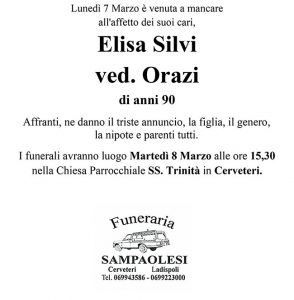 ELISA SILVI ved. ORAZI di anni 90