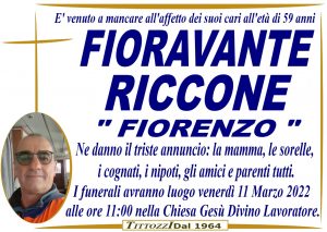 FIORAVANTE RICCONE “FIORENZO”