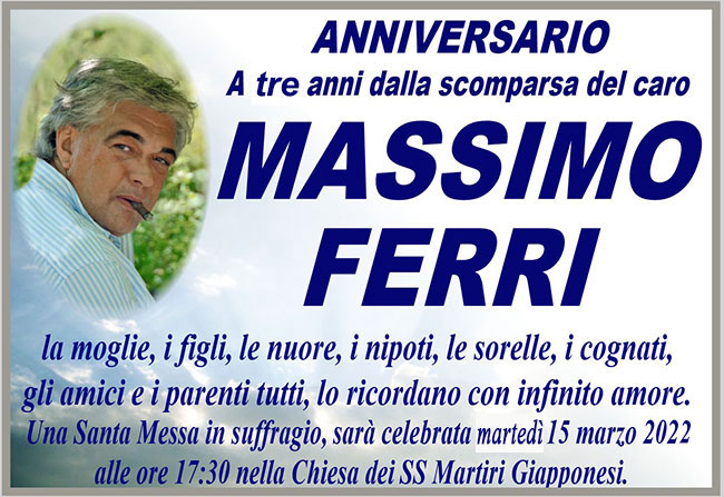 MASSIMO FERRI – Anniversario