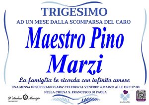 Maestro PINO MARZI – Trigesimo