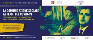 Lazio – Alla Pisana il convegno “La comunicazione sociale ai tempi del Covid-19”