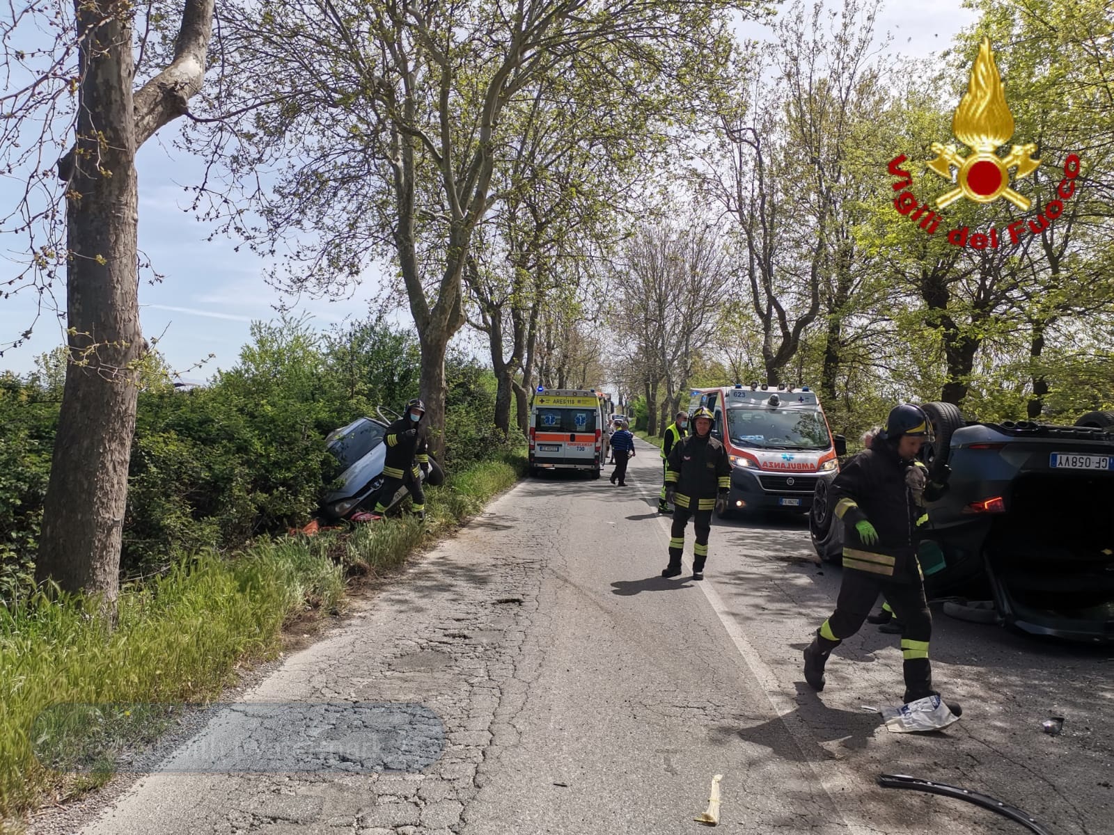 Roma – Scontro tra due autovetture di media cilindrata sulla Braccianese