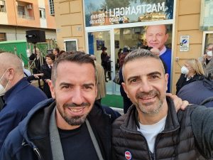 Il senatore Massimo Ruspandini (FdII e il coordinatore cittadini di Fratelli d'Italia, Fabio Tagliaferri