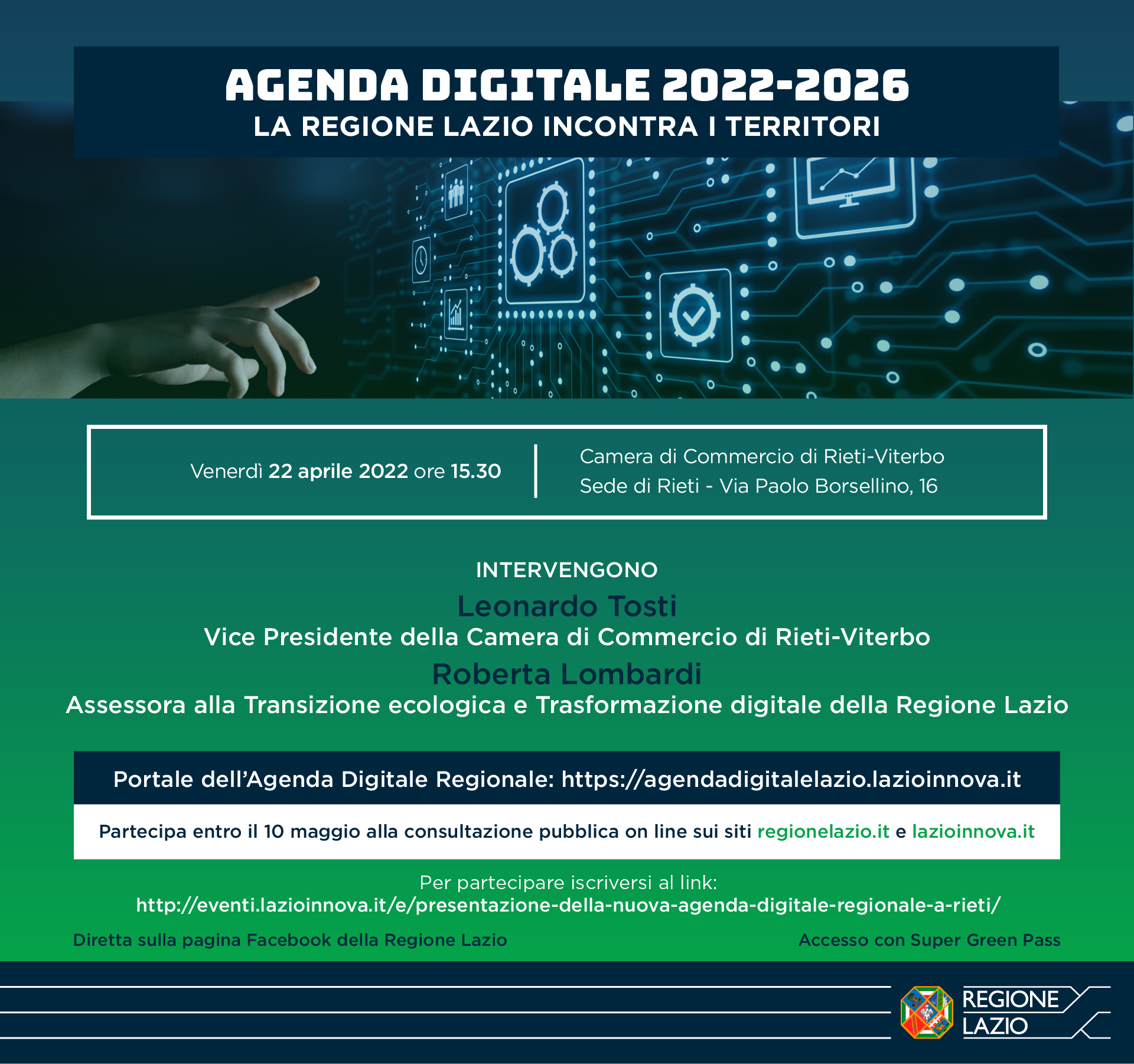 Agenda digitale del lazio, la presentazione fa tappa a Rieti