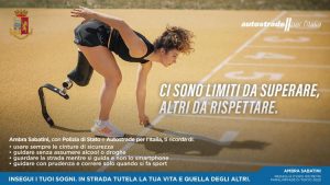Incidenti stradali, parte la nuova campagna di Autostrade e Polizia: testimonial Ambra Sabatini