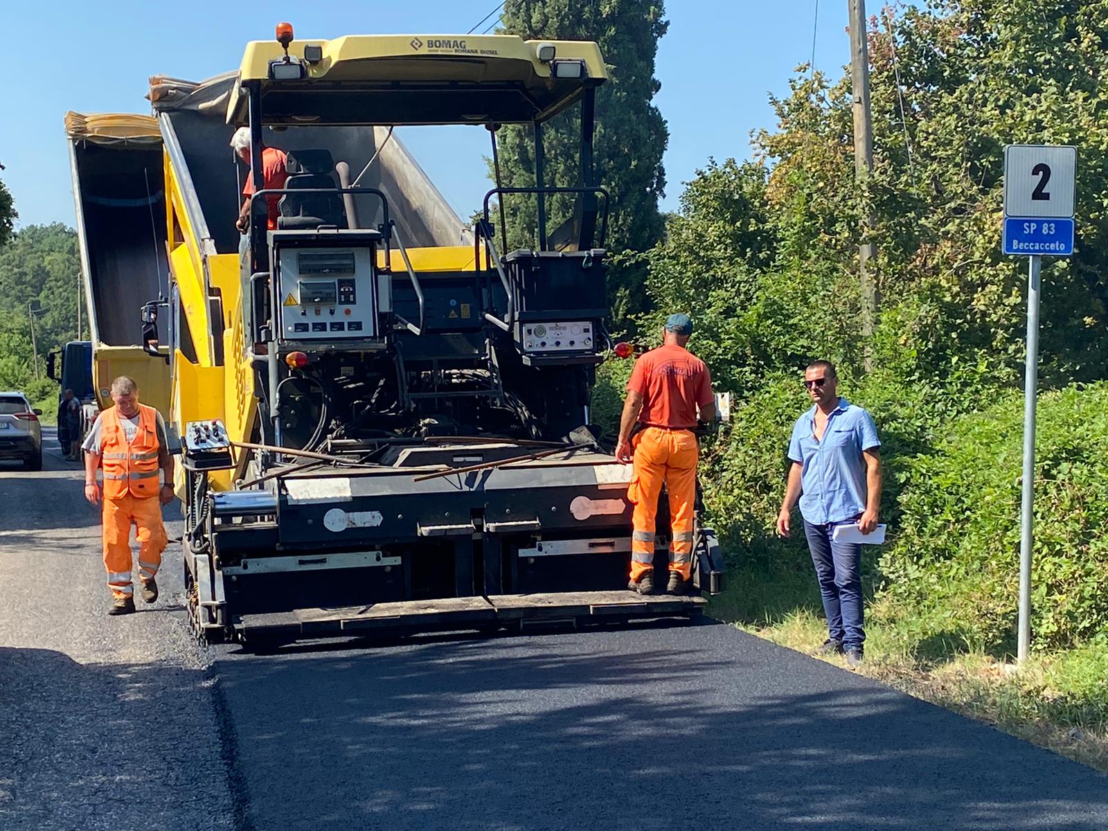 Riasfaltatura strada Beccacceto, via ai lavori tra Ronciglione e Sutri