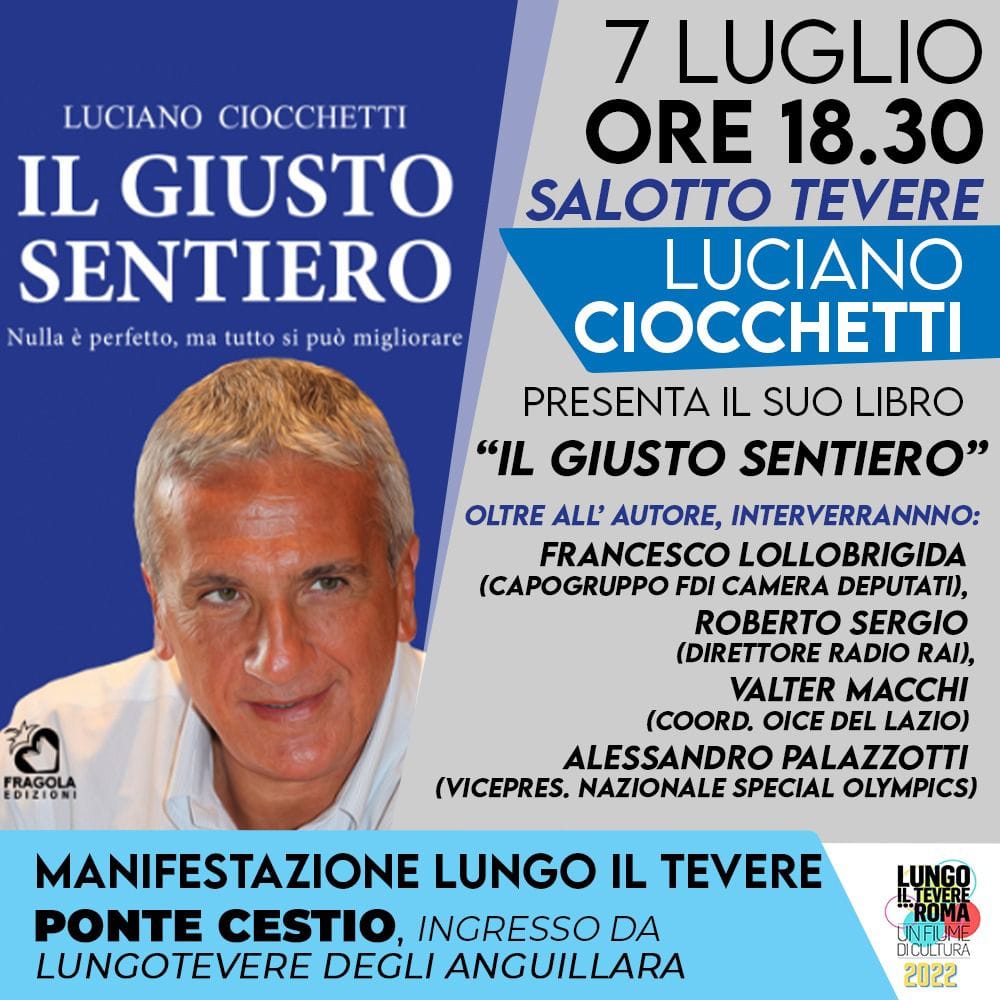 Libri – Giovedì 7 luglio Luciano Ciocchetti presenta ‘Il giusto sentiero’