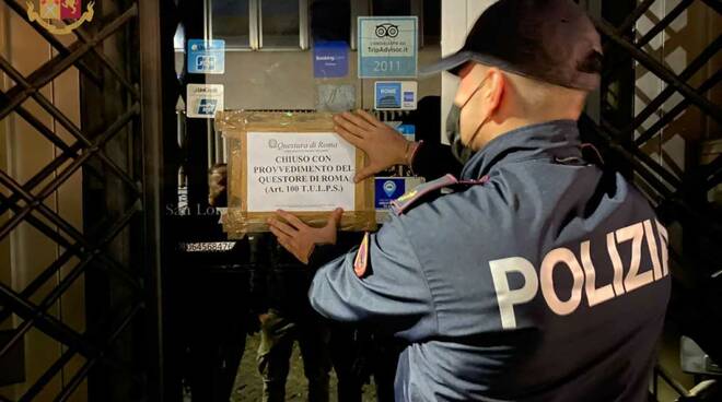 Testaccio, gestore locale si rifiuta di esibire documenti: licenza sospesa e chiusura coatta per sette giorni