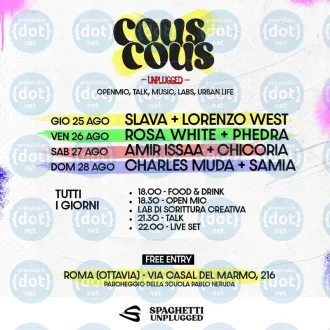 Musica, da giovedì Roma capitale del rap con Cous Cous Unplugged