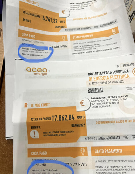 A Roma bolletta da 18 mila euro a gelateria Fassi. Giannini (Lega): “Follia da fermare subito”