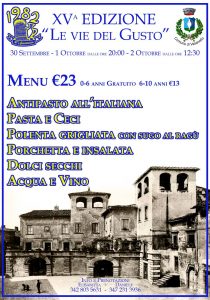 Tutto pronto a Vasanello per le Vie del Gusto: percorso enogastronomico itinerante nel centro storico