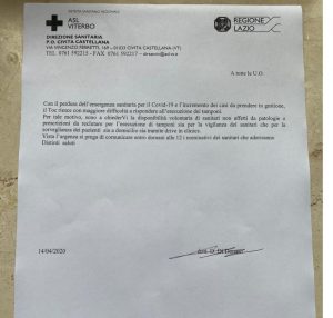 “Il Dottor Di Donato direttore sanitario all’ospedale Andosilla di Civita Castellana senza requisiti”