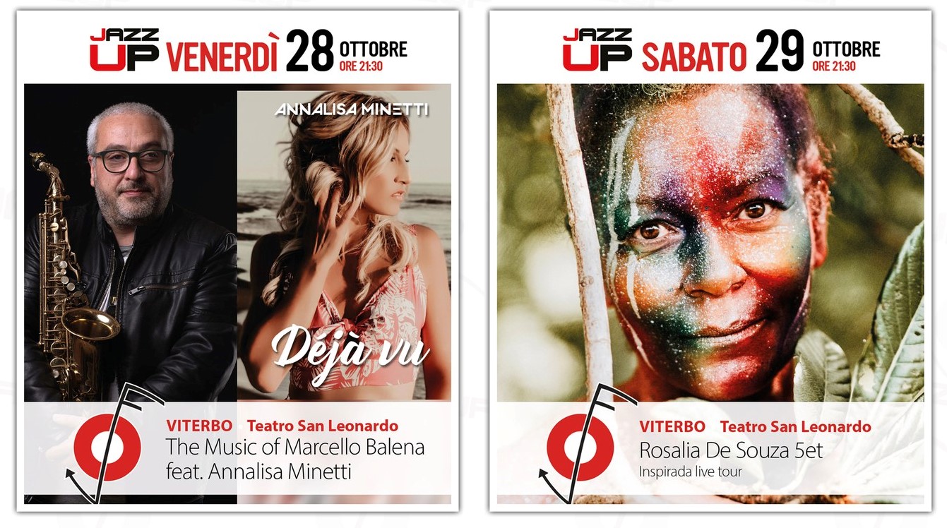 Viterbo, JazzUp: arrivano Marcello Balena con Annalisa Minetti e Rosalia De Souza